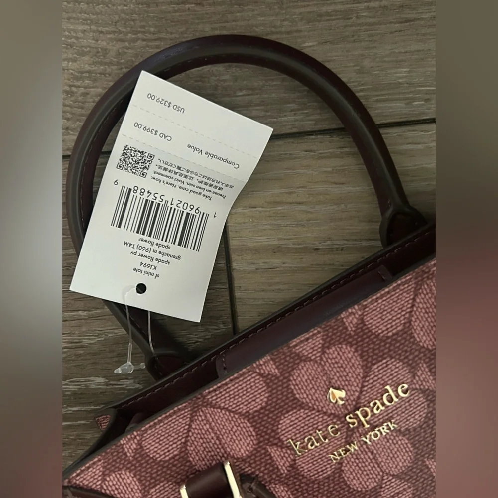 NWT Kate Spade Signature Spade Flower Mini Tote